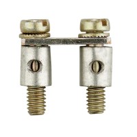 Cross-connector (terminal), when screwed in, Number of poles: 2, Pitch, in mm: 6.00, Insulated: No, 76 A, grey