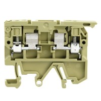 Fuse terminal, Screw connection, Fuse cartridge, One end without connector, Screw connection, 4 mm², 500 V, 19 A, G-Si. 5 x 20, beige