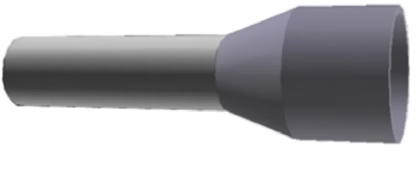 CRIMPTECH CORD END TERMINAL, 4MM2 GREY 12MM