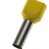 CRIMPTECH CORD END TERMINAL, 1MM2 X 2 YELLOW 8MM