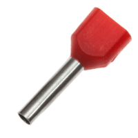 CRIMPTECH CORD END TERMINAL, 1.5MM2 X 2 RED 8MM