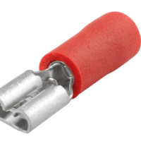 CRIMPTECH PRE-INS TERMINAL SGRIP, FEMALE, RED, 4.8MM
