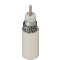 COAX RG6 SDI 75 OHM WHITE 18AWG, SOLID BC