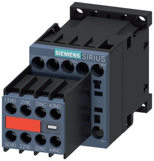 CONTACTOR, AC3 3KW 7A 3P 2NO+2NC 24VDC,M.DIODE