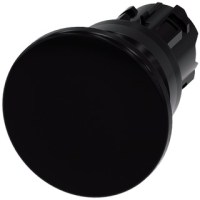 PUSHBUTTON, 22MM PLASTIC, MUSHROOM 40MM, BLACK