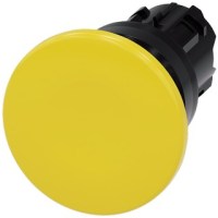 PUSHBUTTON, 22MM PLASTIC, MUSHROOM 40MM, YELLOW