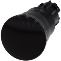 PUSHBUTTON, 22MM PLASTIC, MUSHROOM 40MM, BLACK