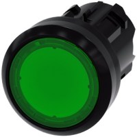 PUSHBUTTON, 22MM PLASTIC, ILLUM., GREEN