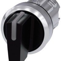 SELECTOR SWITCH, 22MM METAL, ILLUM., BLACK, I-O-II