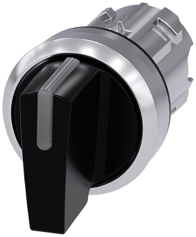 SELECTOR SWITCH, 22MM METAL, ILLUM., BLACK, I-O-II