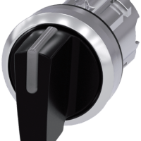 SELECTOR SWITCH, 22MM METAL, ILLUM., BLACK, I>O<II