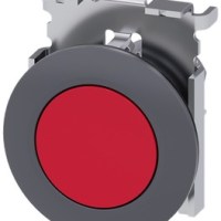 PUSHBUTTON, 30MM, METAL, MATTE RED
