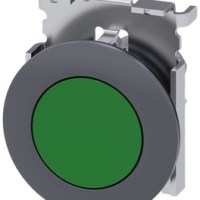PUSHBUTTON, 30MM, METAL, MATTE GREEN