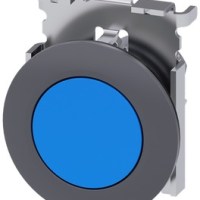 PUSHBUTTON, 30MM, METAL, MATTE BLUE