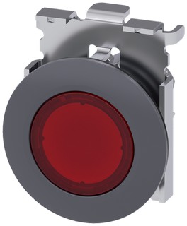 INDICATOR LIGHT, 30MM, METAL, MATTE RED