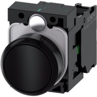 PUSHBUTTON, 22MM PLASTIC, BLACK