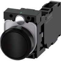 PUSHBUTTON, 22MM PLASTIC, BLACK