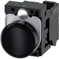 PUSHBUTTON, 22MM PLASTIC, BLACK