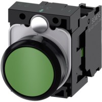 PUSHBUTTON, 22MM PLASTIC, GREEN