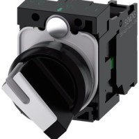 SELECTOR SWITCH, 22MM PLASTIC, ILLUM., BLACK/WHITE, O-I