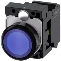 PUSHBUTTON, 22MM PLASTIC, ILLUM., LED 24VAC/DC, BLUE