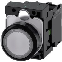 PUSHBUTTON, 22MM PLASTIC, ILLUM., LED 230VAC, CLEAR