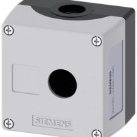 PUSHBUTTON ENCLOSURE, 22MM PLASTIC, 1 HOLE, GREY
