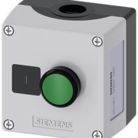 PUSHBUTTON ENCLOSURE, 22MM PLASTIC, 1 HOLE, GRAY