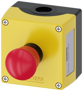 PUSHBUTTON ENCLOSURE, 22MM PLASTIC, EMERGENCY STOP