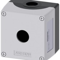 PUSHBUTTON ENCLOSURE, 22MM PLASTIC, 1 HOLE, GRAY
