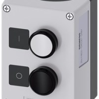 PUSHBUTTON ENCLOSURE, 22MM PLASTIC, 2 HOLE, GRAY