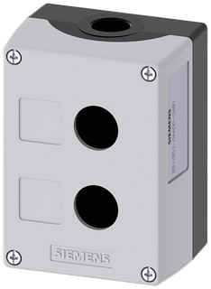 PUSHBUTTON ENCLOSURE, 22MM METAL, 2 HOLE, GRAY