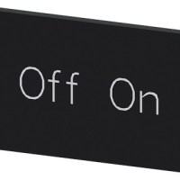 LABEL PLATE, 12.5X27MM BLACK/WHITE, ON/OFF