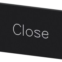 LABEL, 12.5X27MM, ADHESIVE, BLACK/WHITE, CLOSE