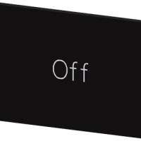LABEL, 17.5X27MM, SNAP ON, BLACK/WHITE, OFF