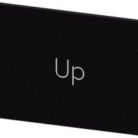 LABEL, 17.5X27MM, SNAP ON, BLACK/WHITE, UP