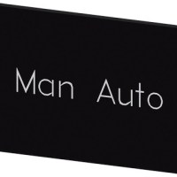 LABEL, 17.5X27MM, SNAP ON, BLACK/WHITE, MAN AUTO