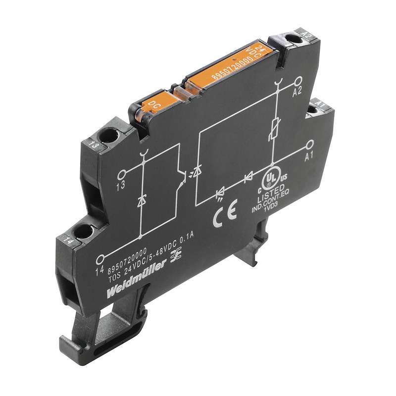 Solid-state relais, 120 V AC ±20 %, Varistor , 1 NO contact (Triac (zero-cross switch)), 24...230 V AC, 100 mA, Screw connection