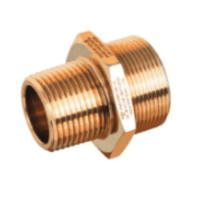 NIPPLE, 1/2" - 1/2"NPT MALE NICKLE PLATED BRASS EXD & EXTB