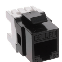 KEYCONNECT CAT6+ MODULAR JACK RJ45, BLACK