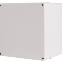 ENCLOSURE, S SERIES ABS GREY LID, 100X100X75