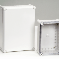 ENCLOSURE, H SERIES PC HINGED GREY LID, 280X380X180