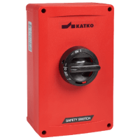 ISOLATOR SW, ALU, 6P, 2H FIRE RATED, 40A, BLACK HANDLE