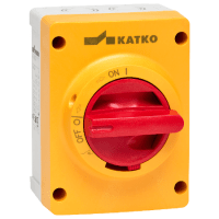 ISOLATOR SW, PC, 3P RED YELLOW HANDLE, 16A