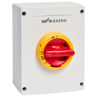 ISOLATOR SW, EMC, PC, 3P RED YELLOW HANDLE, 63A