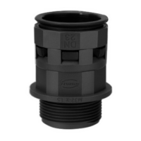 NYLOFIX ADAPTOR, BLACK, 40MM, C/W LOCKNUT