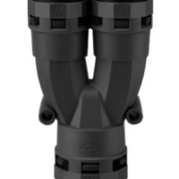 NYLOFIX Y DISTRIBUTOR 25MM 2X20MM, BLACK