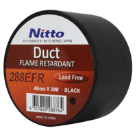 TAPE, FLAME RETARDANT DUCT, NITTO 288, 48MM, BLACK