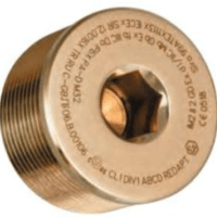 STOPPING PLUG, M32 TYPE A NICKLE PLATED BRASS EXD & EXTB