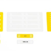 MARKER TAG, CABLE TIE MOUNT, WHITE, 80 X 9.5 MM, 4/CARD
